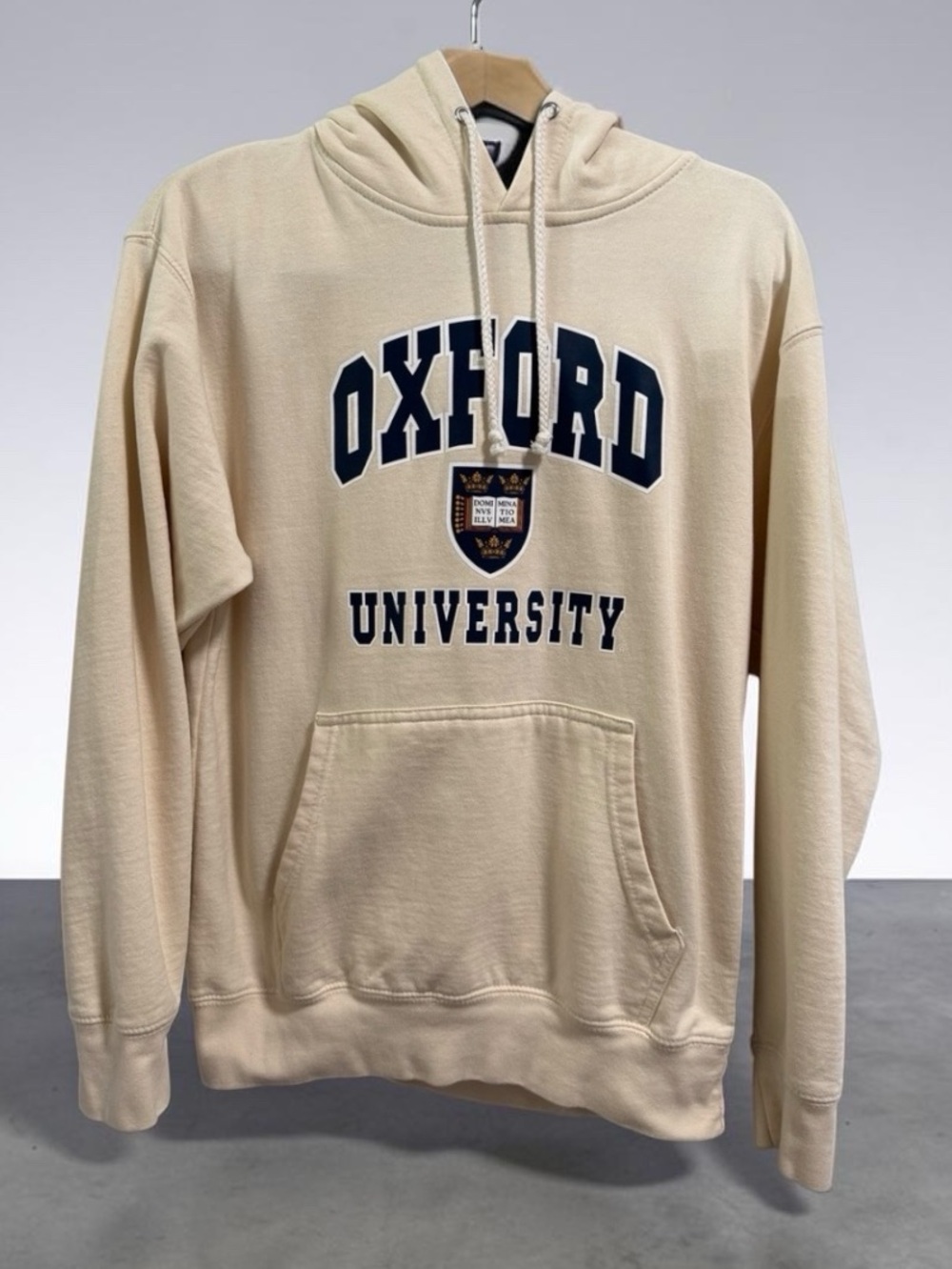 Oxford University Cream Pullover Hoodie